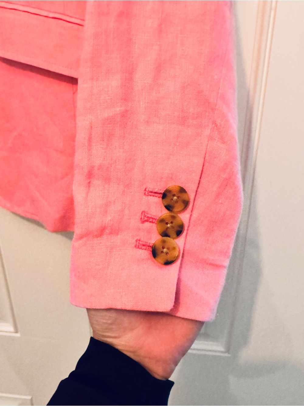 Talbots Pink Single-Button Blazer - Picture 7 of 8